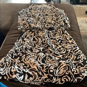 Willow two piece skirt outfit with linen tank top